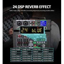 микшерный пульт с двумя радиомикрофонами DGNOG R4PRO S