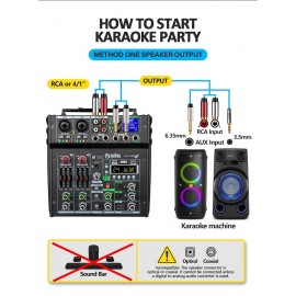 микшерный пульт с двумя радиомикрофонами DGNOG R4PRO S