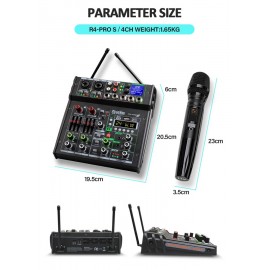 микшерный пульт с двумя радиомикрофонами DGNOG R4PRO S