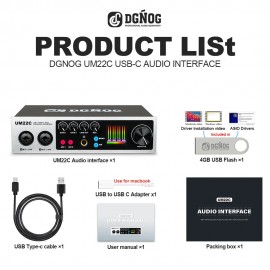USB Аудиоинтерфейс DGNOG UM22C